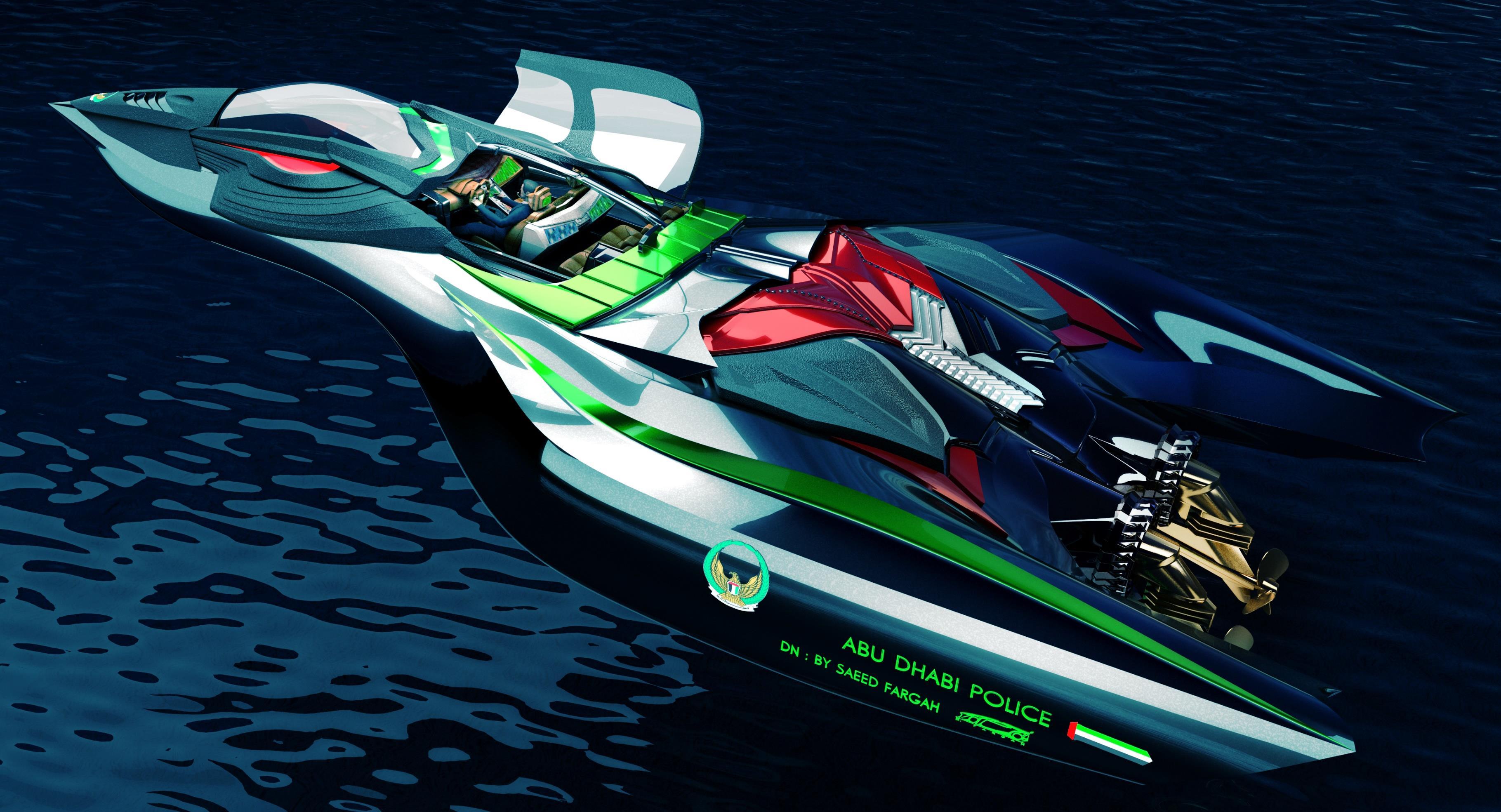Golden Falcon speed boat on water