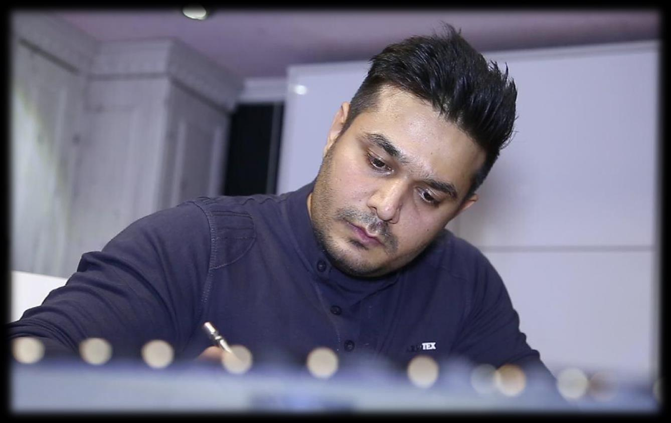 Saeed Fargah sketching the Golden Falcon concept